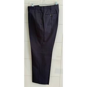 PT01 Men's Slim Fit Cotton/Silk Pants Navy Size 56 IT/40US